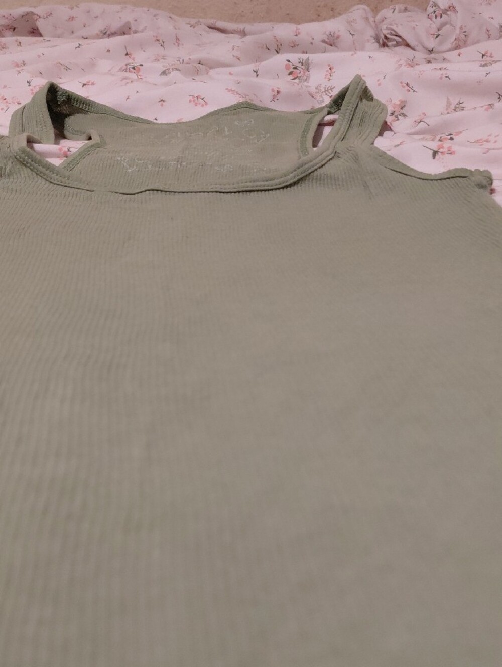 Rue21 Olive Ribbed Racerback Tank - Picture 5 of 8